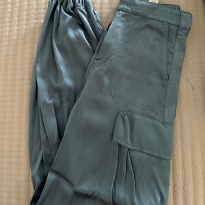 Zara satin cargo pants
